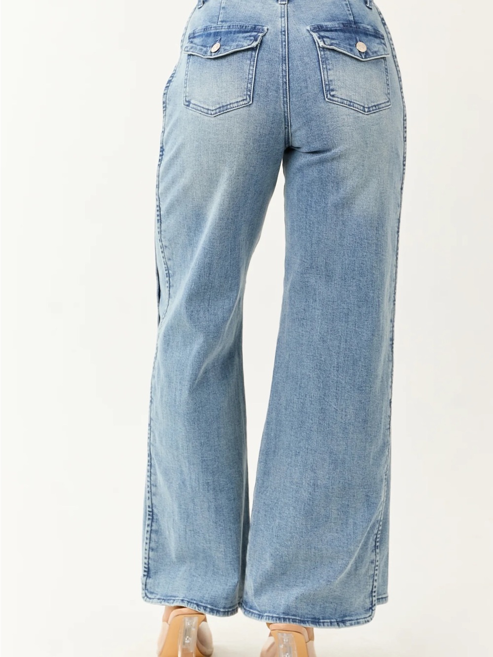 Saige Tummy Control Stretchy Wide Seam Detailed Jeans NWT Size 29 - Picture 5 of 16